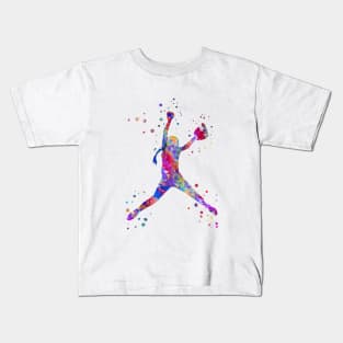 Girl baseball Kids T-Shirt